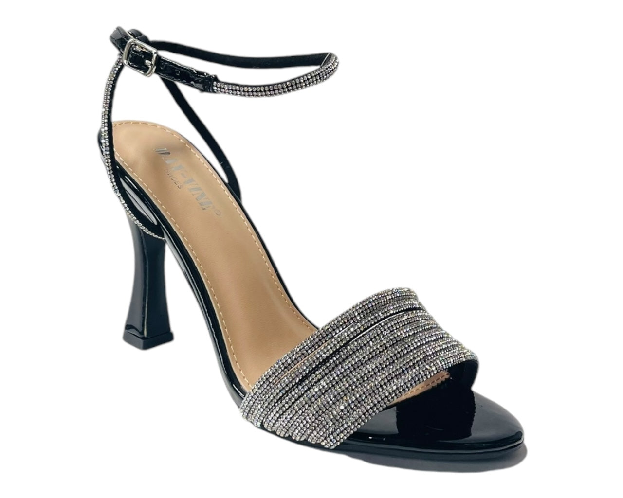Strappy Rhinestone Spool Heel Shoes