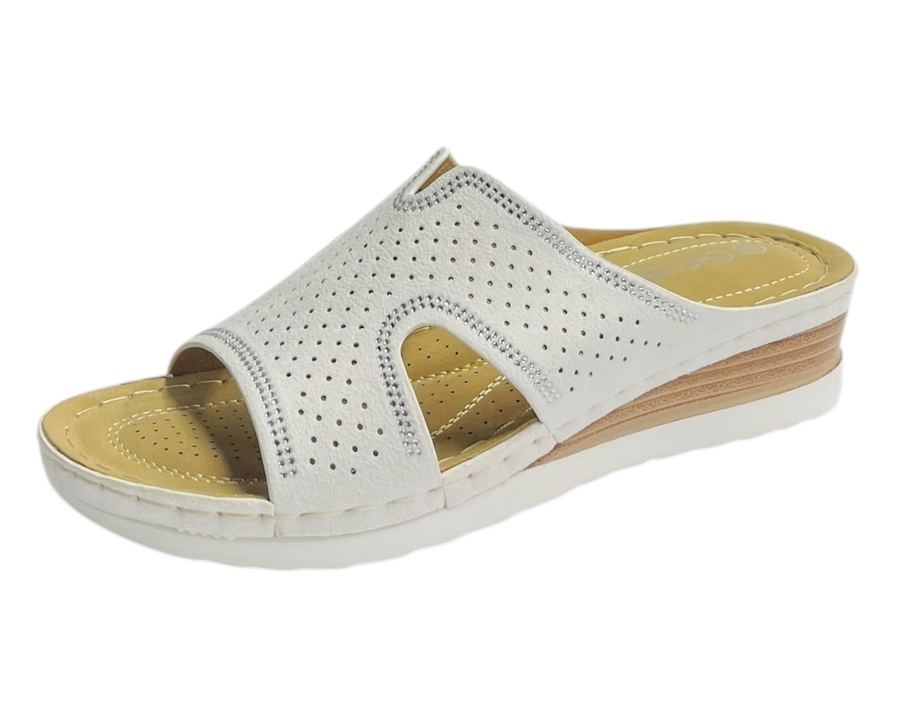 Cross Strap Lightweight Mules Wedge Slider