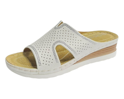 Cross Strap Lightweight Mules Wedge Slider