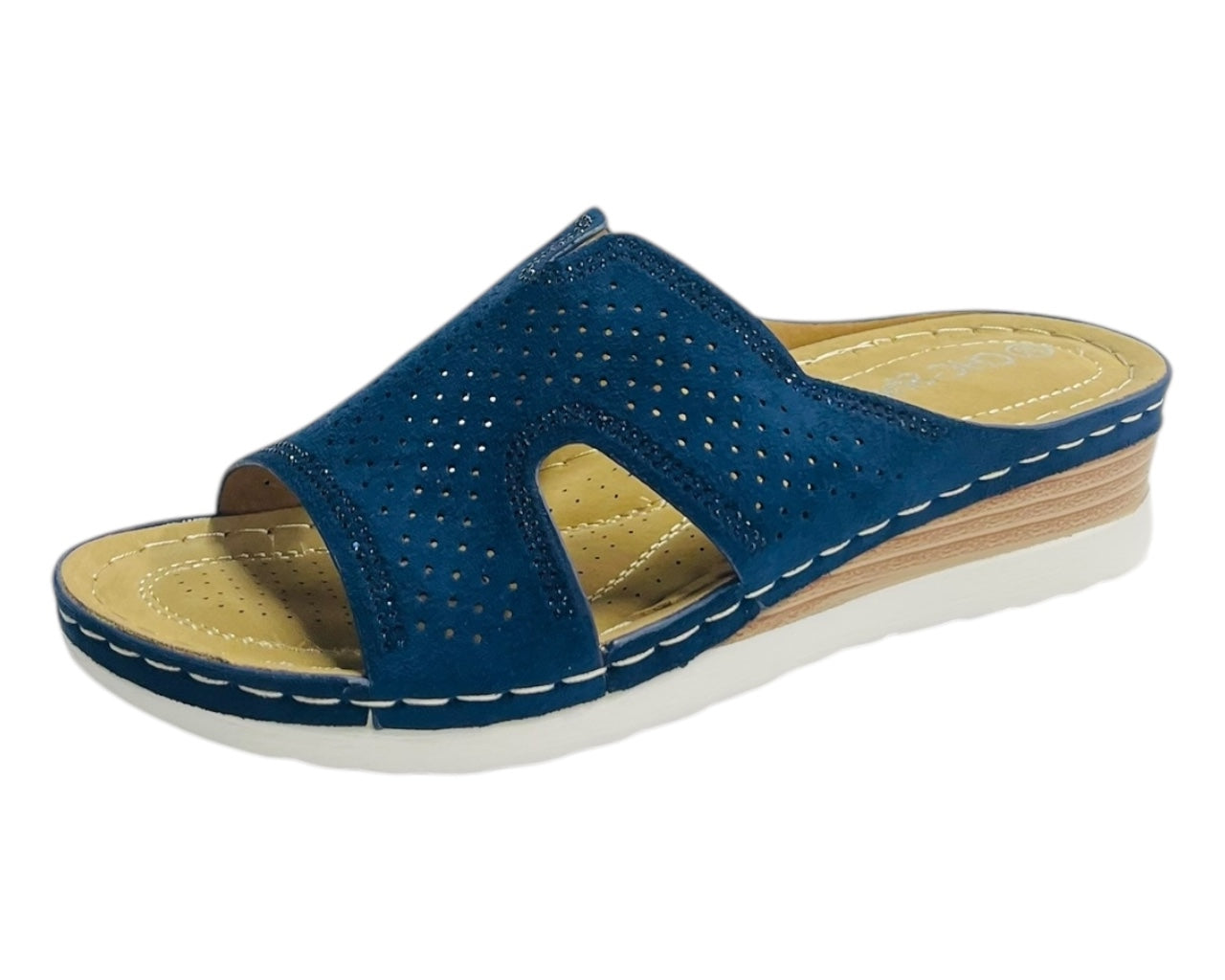 Cross Strap Lightweight Mules Wedge Slider
