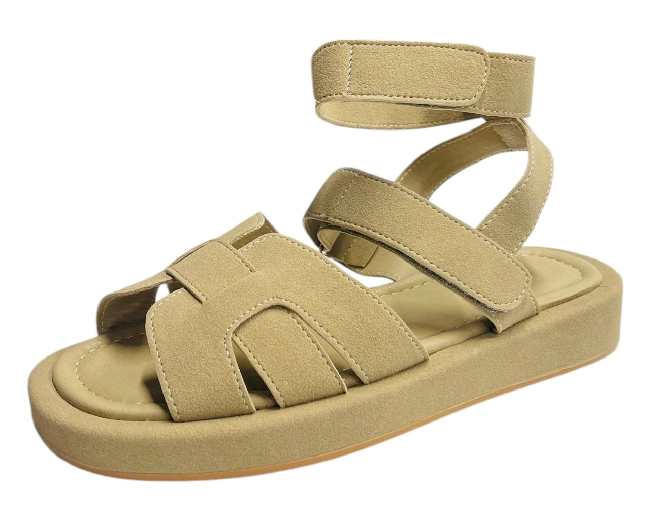 Flat Sole Padded Strappy Sandals