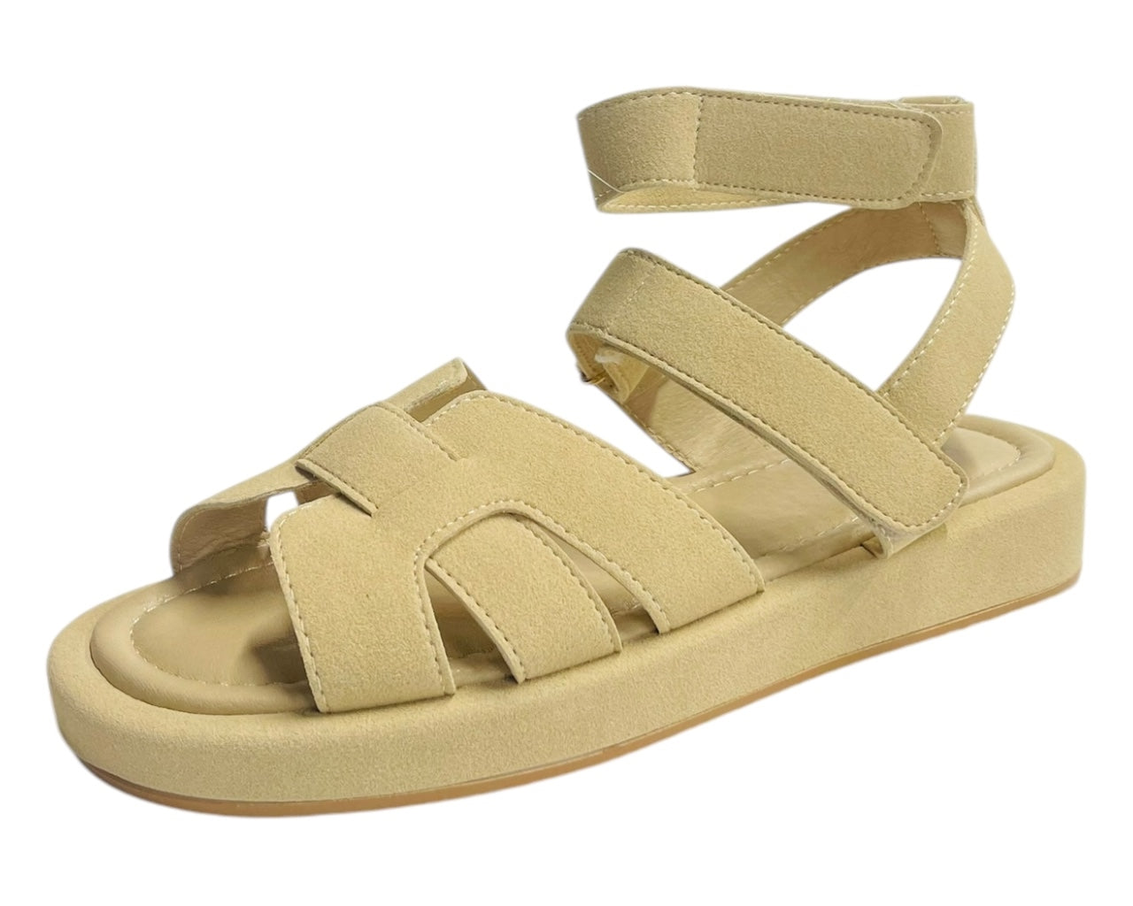 Flat Sole Padded Strappy Sandals