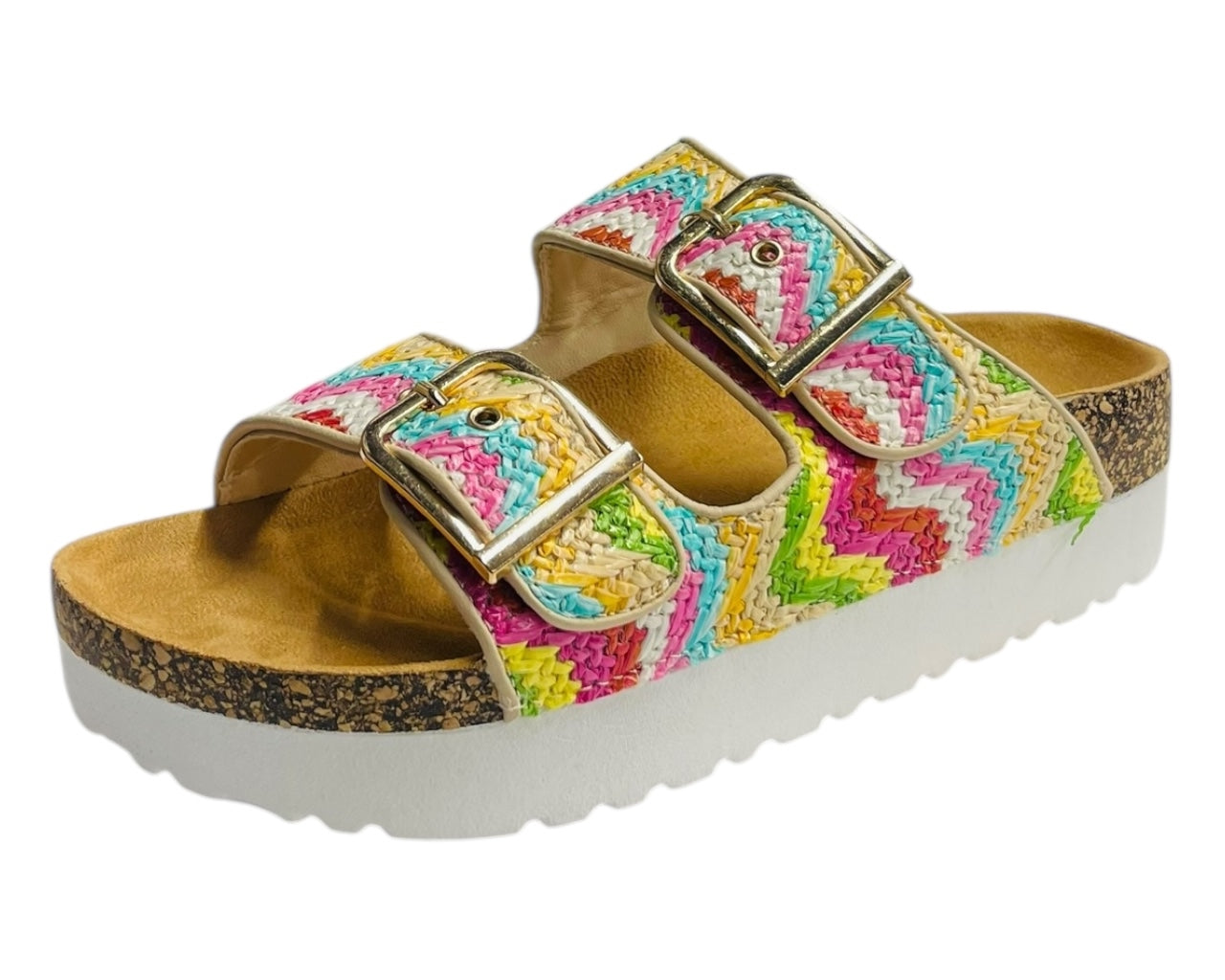 Buckle Strap Flatform Sandals