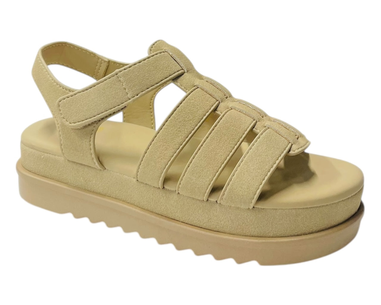 Platform Padded Strappy Sandals