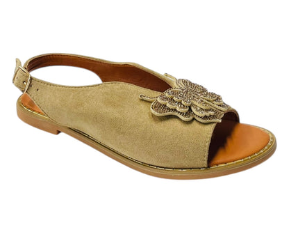 Ankle Strap Flat Sole Butterfly Sandals