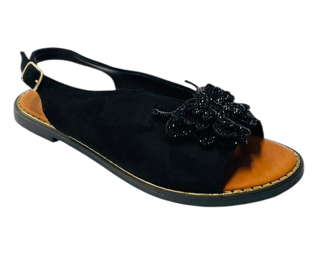 Ankle Strap Flat Sole Butterfly Sandals