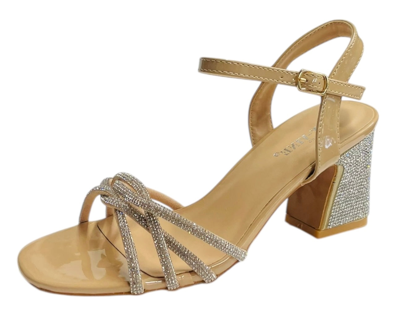 Crossover Diamante Strappy Ankle Strap Shoes