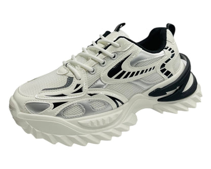 Chunky Sole Lace Up Mesh Sports Trainers