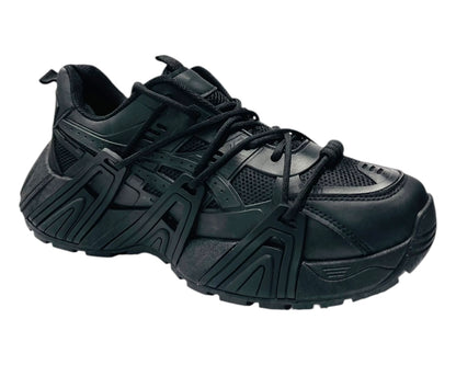 Chunky Sole Mesh Lace Up Sports Trainers