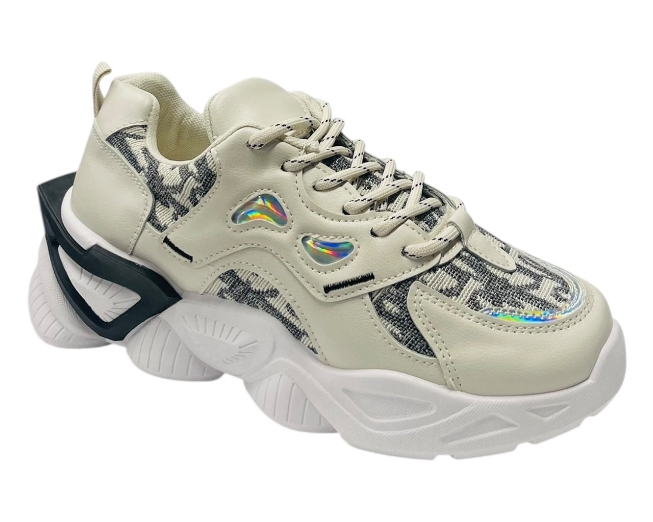 Chunky Sole Comfy Lace Up Trainers