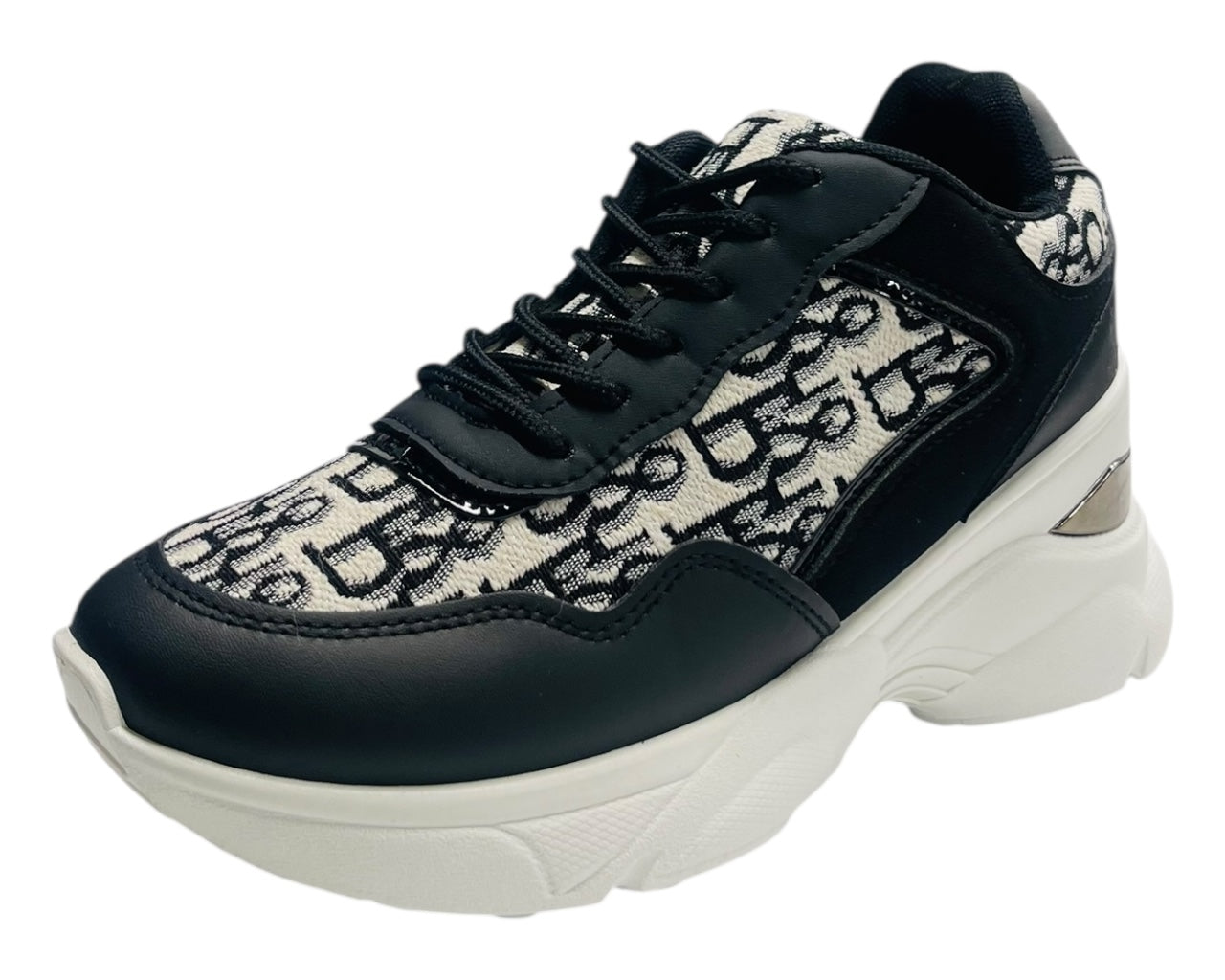 Chunky Sole Lace Up Wedge Trainers