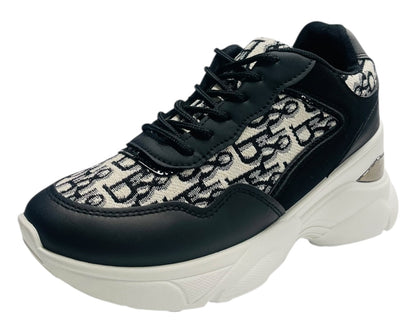 Chunky Sole Lace Up Wedge Trainers