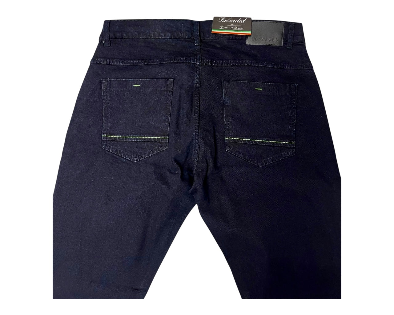 Regular Fit Zip Fly Dark Blue Jeans