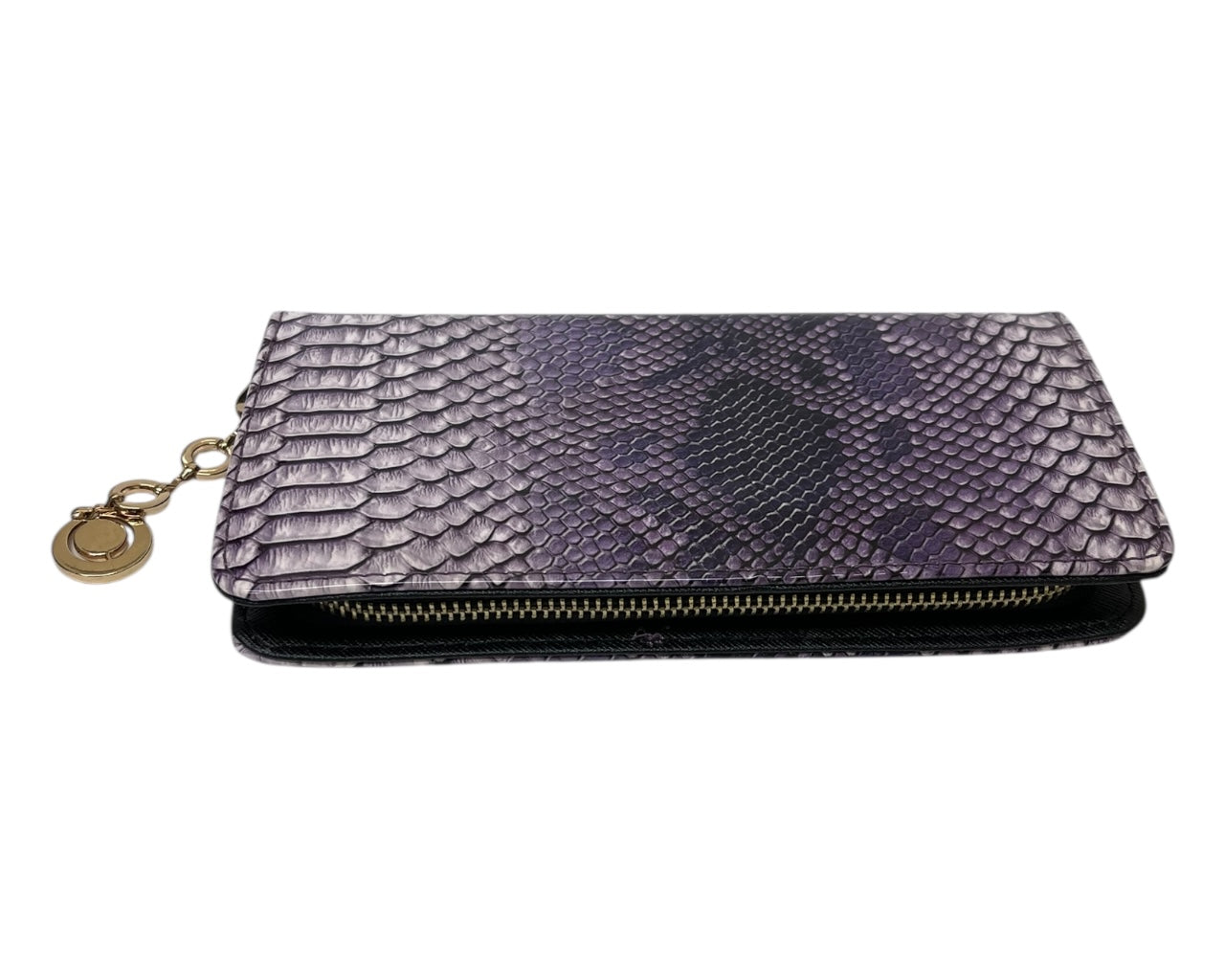 Snake Skin Print Wallet Card Slots Coin Purse