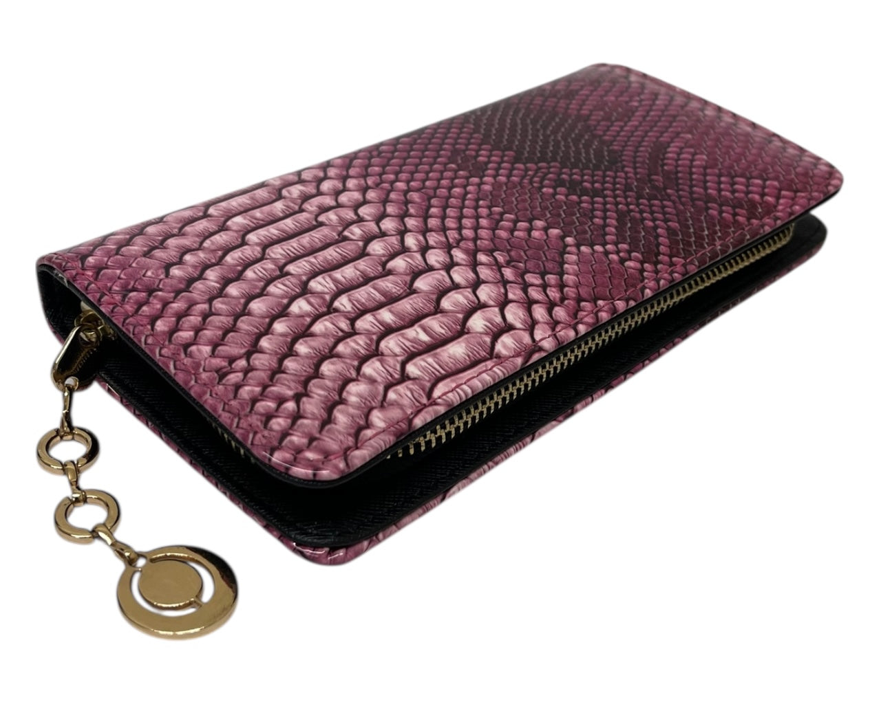 Snake Skin Print Wallet Card Slots Coin Purse