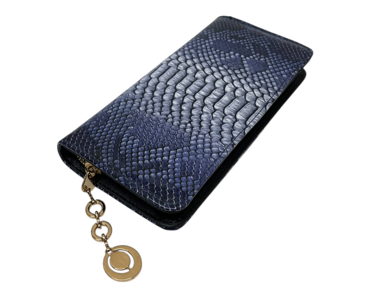 Snake Skin Print Wallet Card Slots Coin Purse
