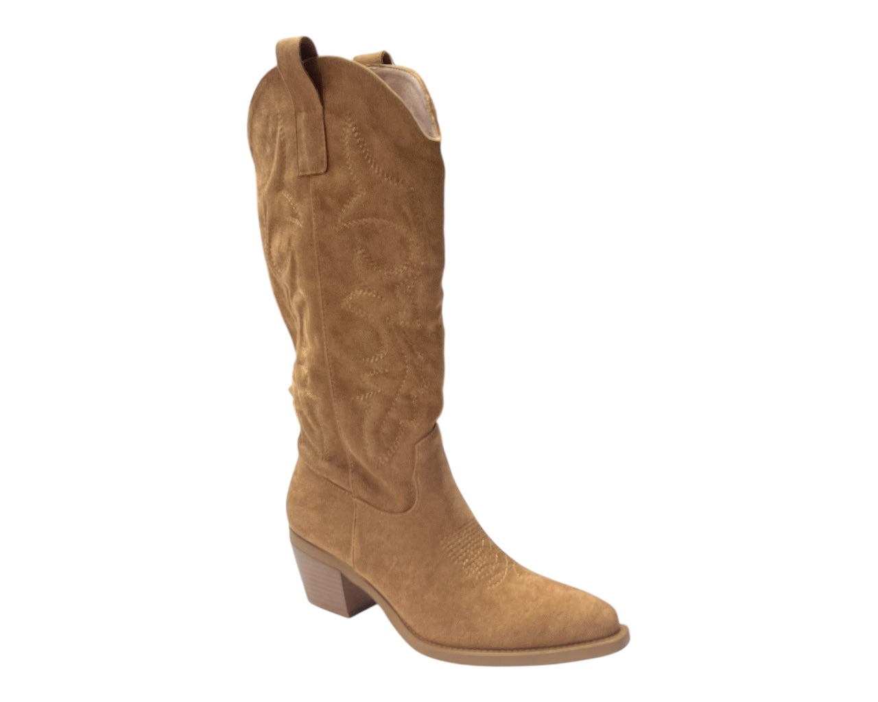 Western Embroidered Cowboy Mid Calf Boots