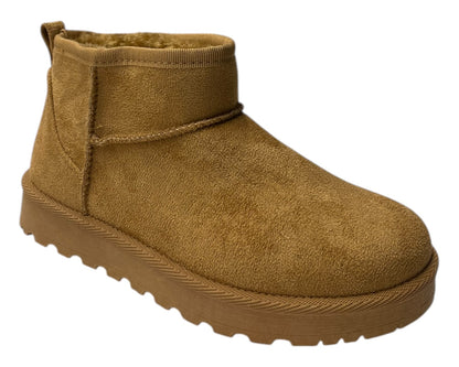 Faux Fur Lining Mini Ankle Boots