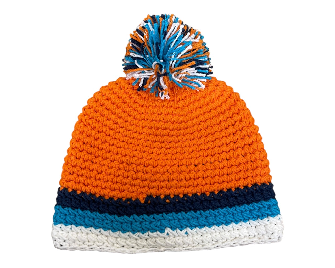 Unisex Hand Made Knitted Beanie Bobble Hat