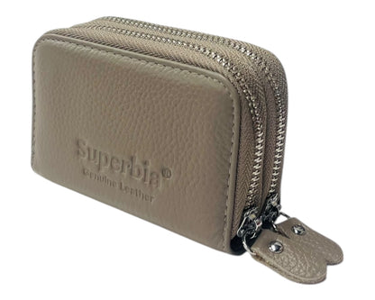 Superbia Genuine Leather RFID Blocking Zip Wallet
