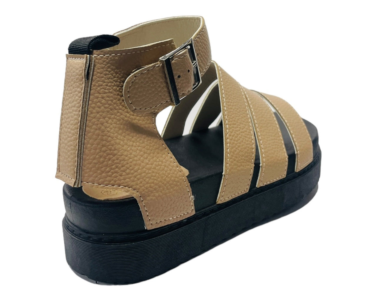 Faux Leather Chunky Sole Gladiator Sandals