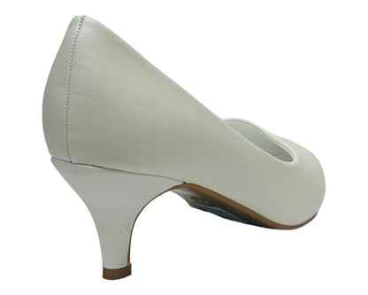 Faux Leather Stiletto Heel Court Shoes