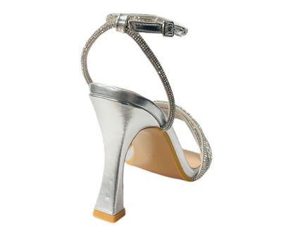Strappy Rhinestone Spool Heel Shoes