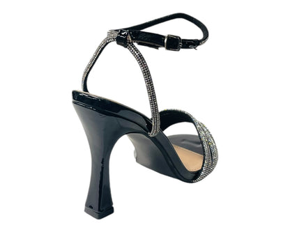 Strappy Rhinestone Spool Heel Shoes