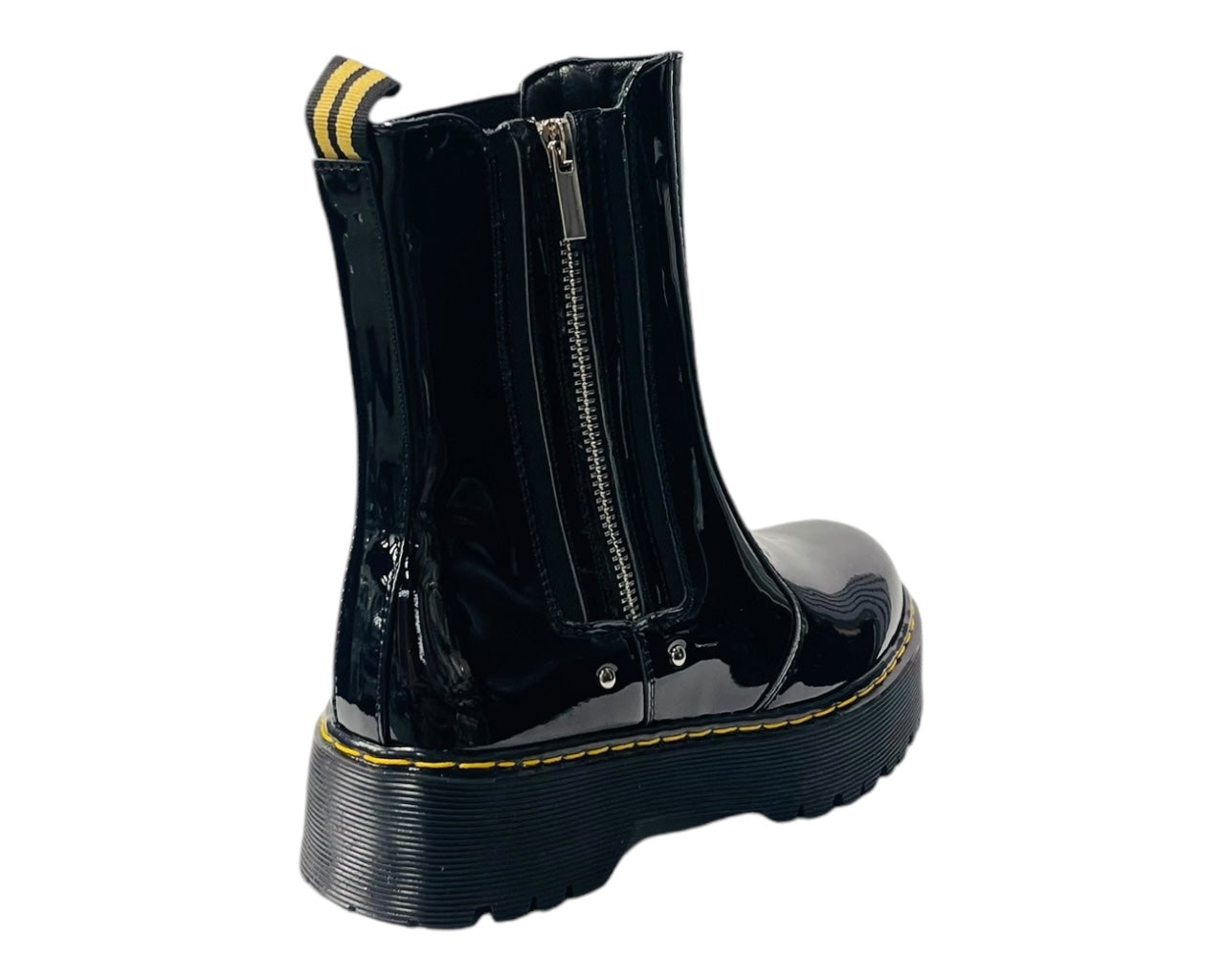 Chunky Sole Zip Chelsea Ankle Boots