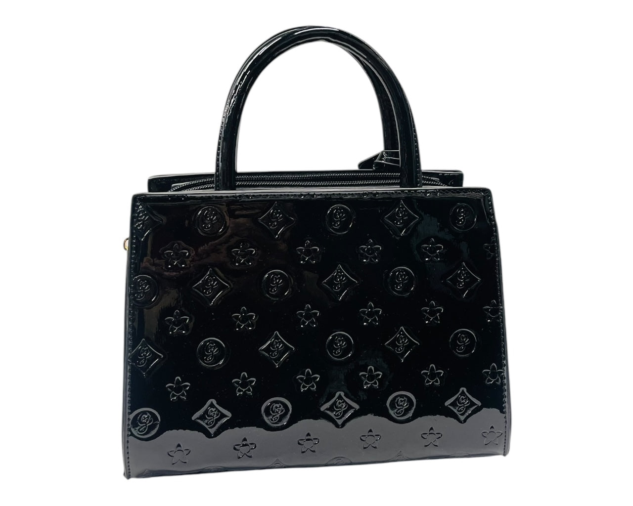 Faux Patent Handbag Tote Bag