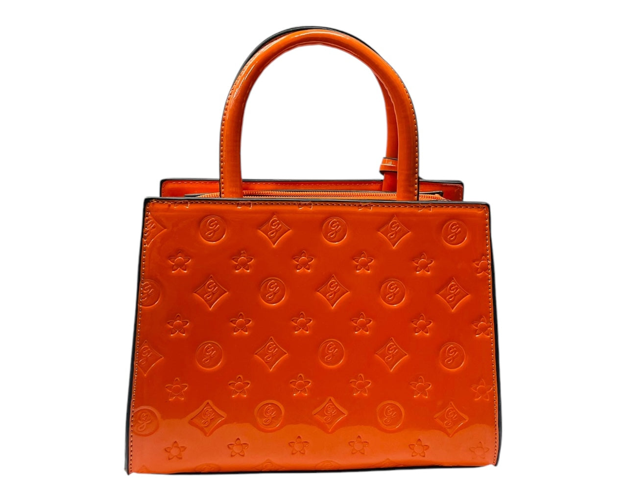Faux Patent Handbag Tote Bag