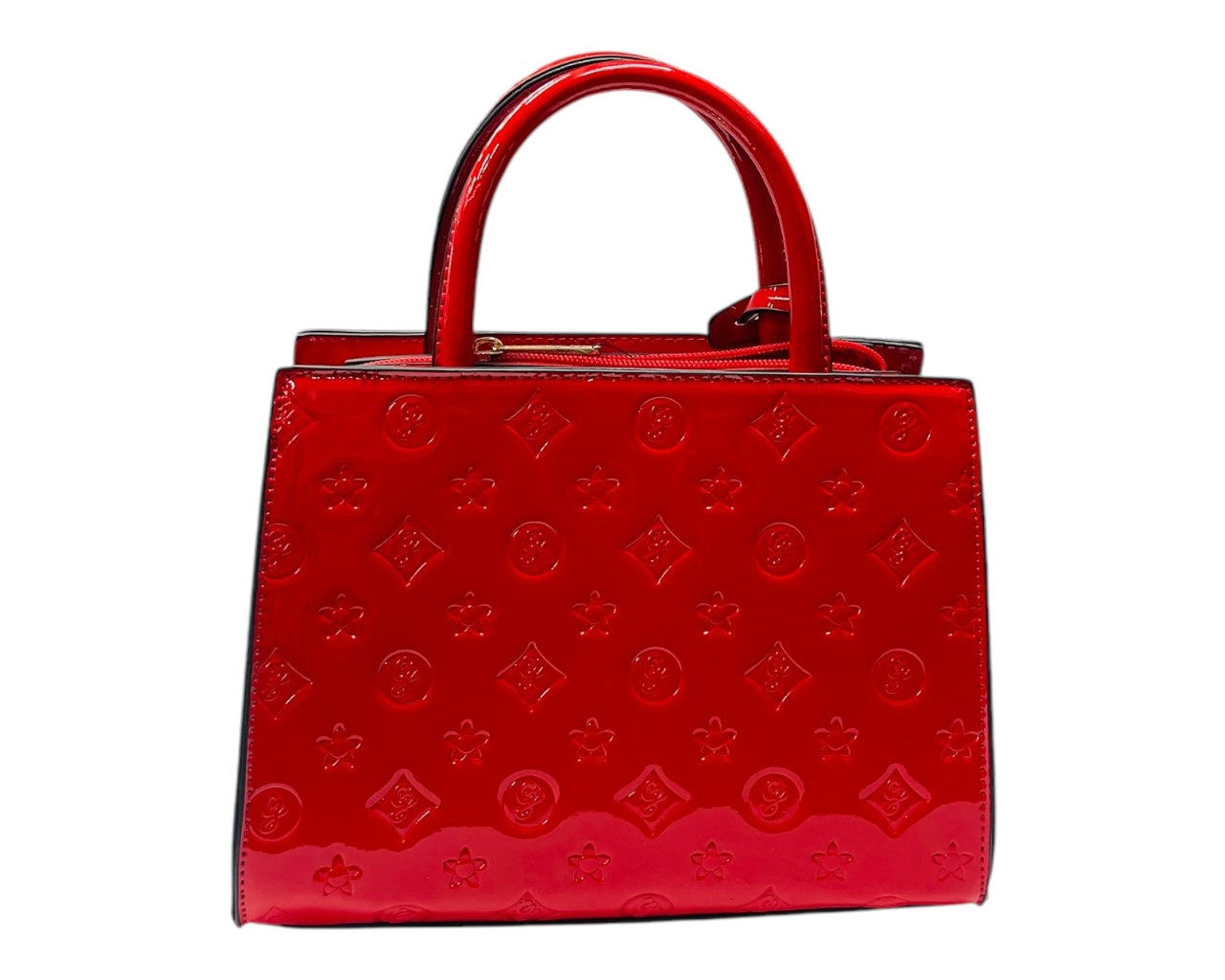 Faux Patent Handbag Tote Bag