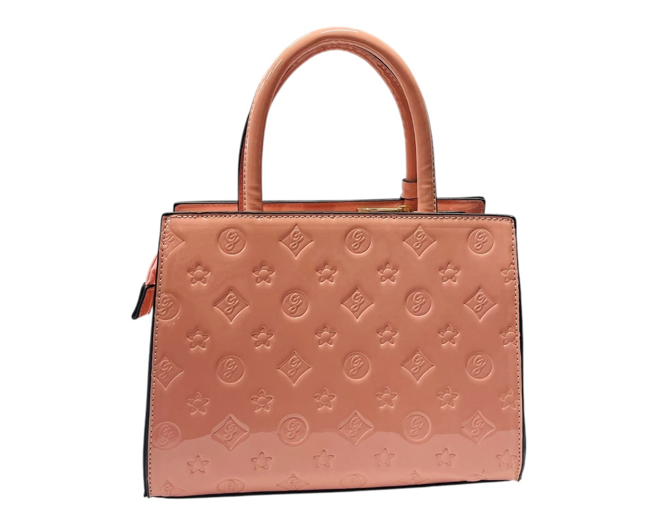 Faux Patent Handbag Tote Bag