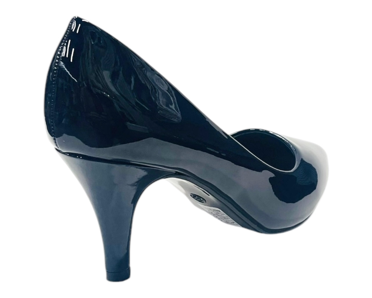 Faux Patent Leather Stiletto Heel Court Shoes