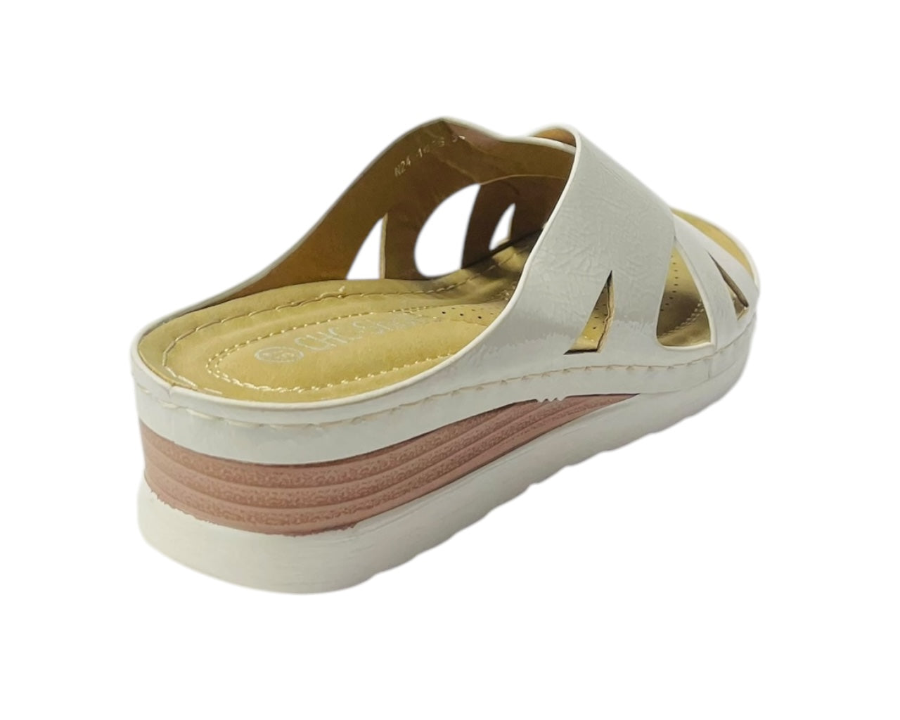 Lightweight Cross Strap Mules Wedge Slider