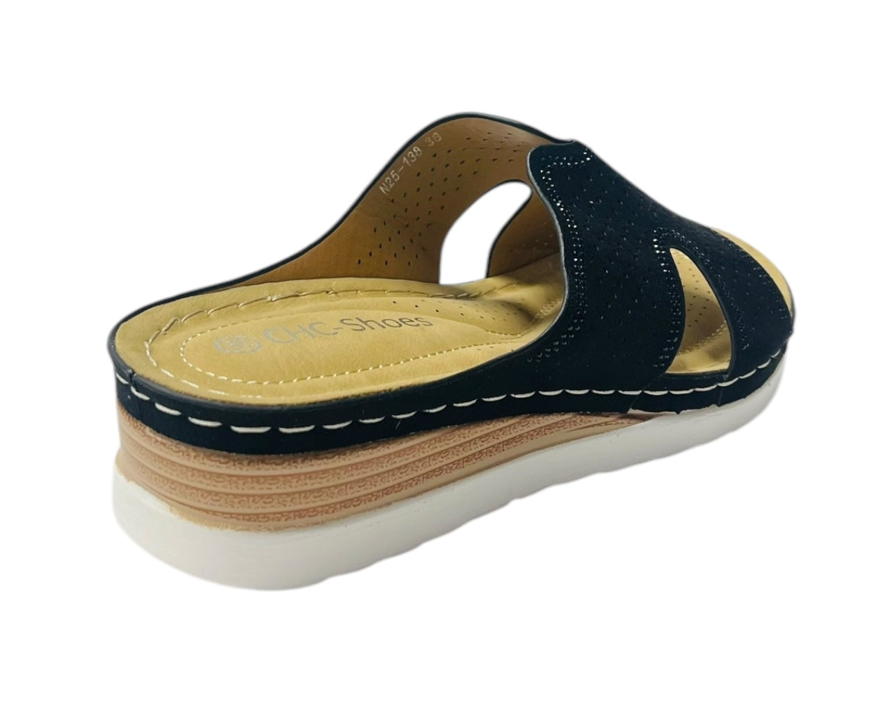 Cross Strap Lightweight Mules Wedge Slider