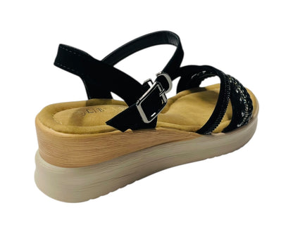 Lightweight Diamante Padded Insole Wedge Sandals