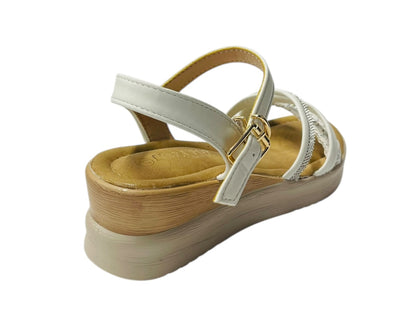 Lightweight Diamante Padded Insole Wedge Sandals