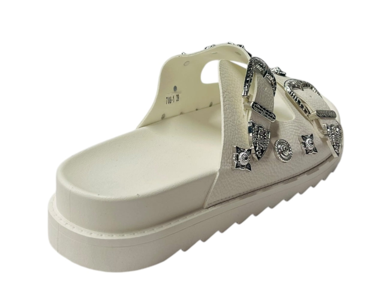 Double Strap Buckle Flat Sole Sandals