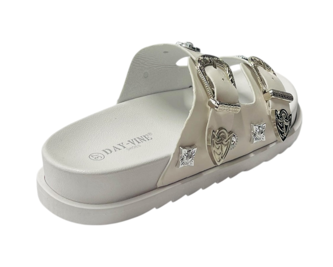 Flat Sole Double Strap Buckle Sandals