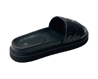 Embossed Front Strap Flat Sliders