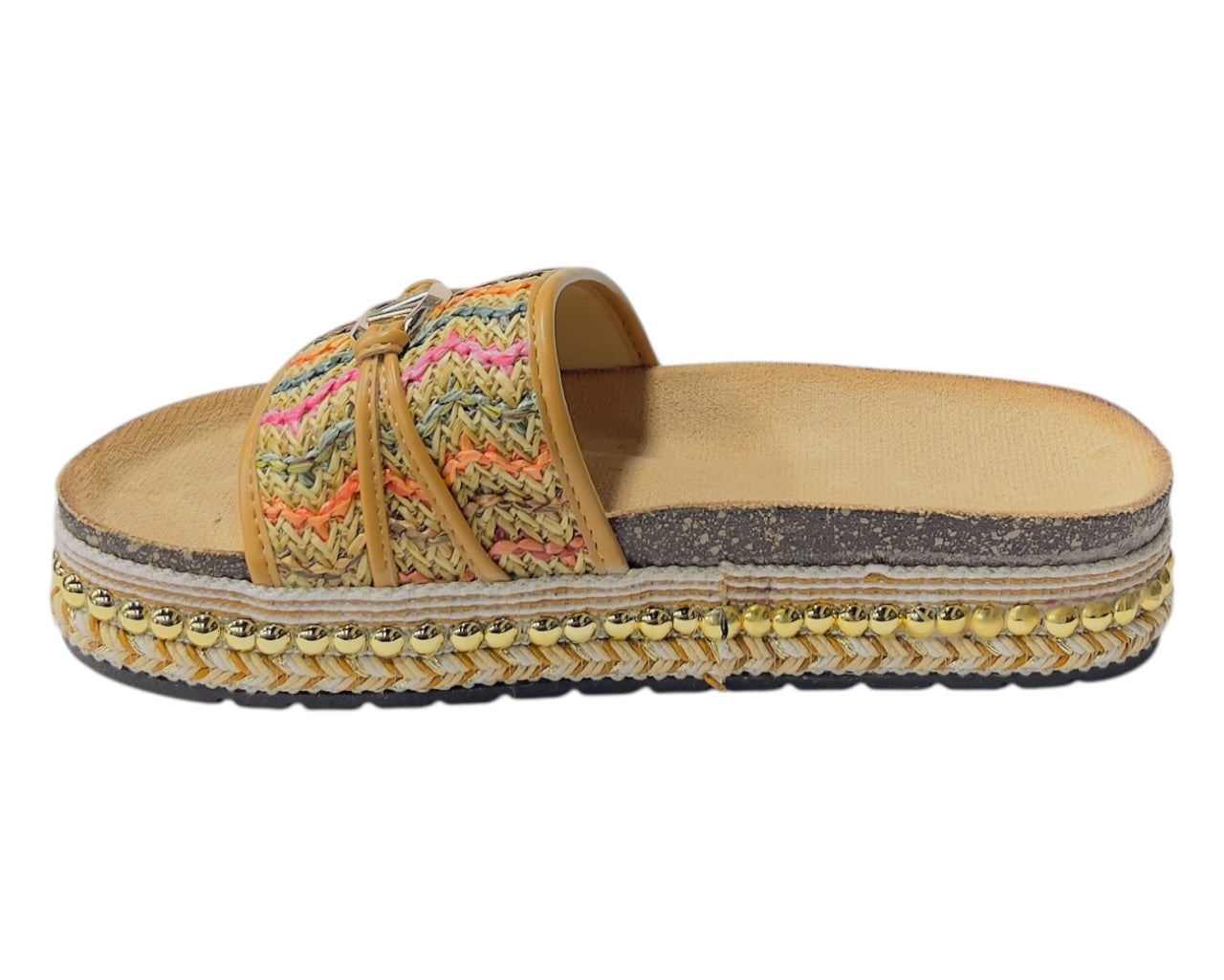 Platform Wide Strap Mules Sandals