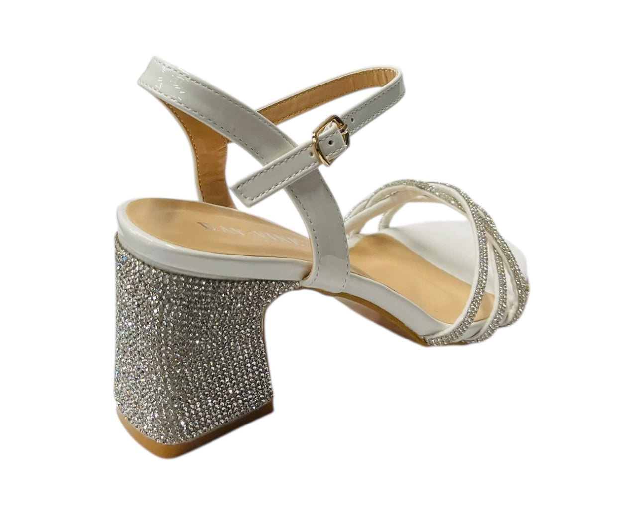 Crossover Diamante Strappy Ankle Strap Shoes