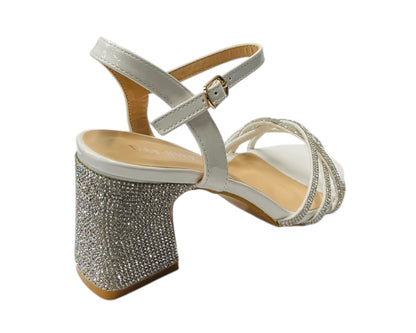 Crossover Diamante Strappy Ankle Strap Shoes