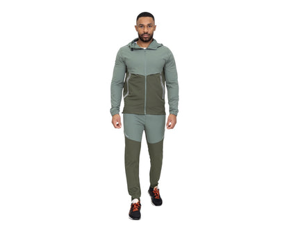 Colour Block Hooded Tech Tracksuit