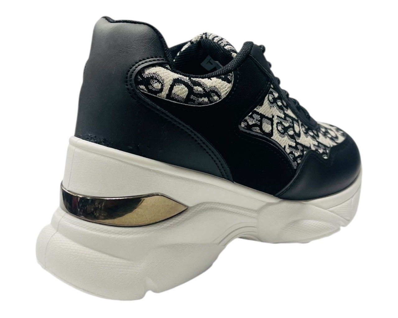 Chunky Sole Lace Up Wedge Trainers