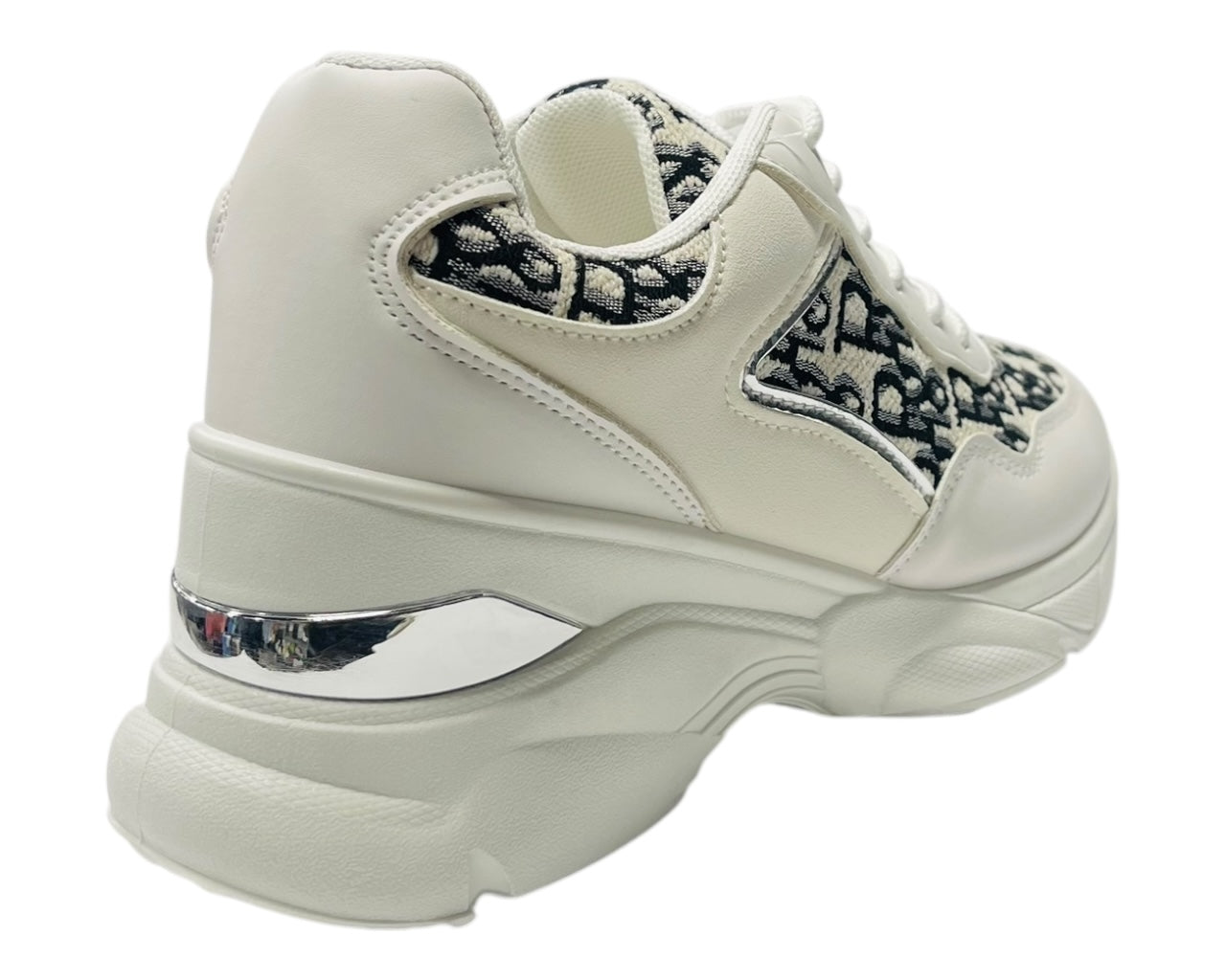 Chunky Sole Lace Up Wedge Trainers