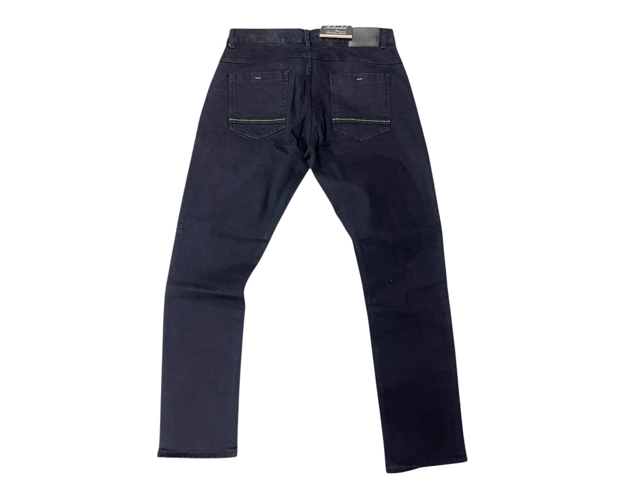 Regular Fit Zip Fly Dark Blue Jeans