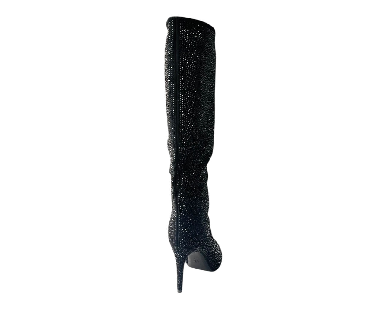 Pointed Toe All Over Diamante Stiletto Heel Knee High Boots