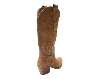 Western Embroidered Cowboy Mid Calf Boots